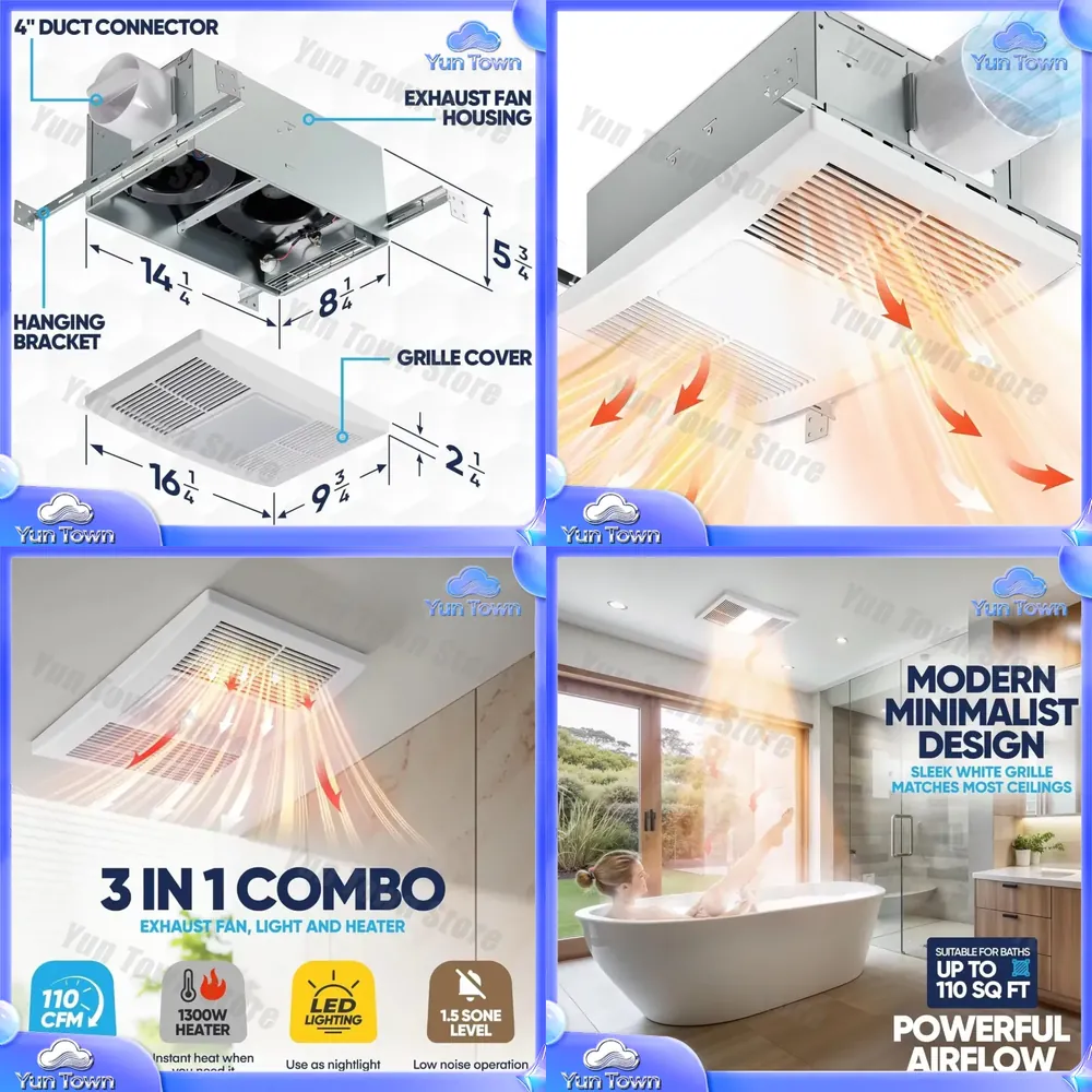 Home Bathroom Vent Fans - for Bathroom Exhaust Fan with Heater