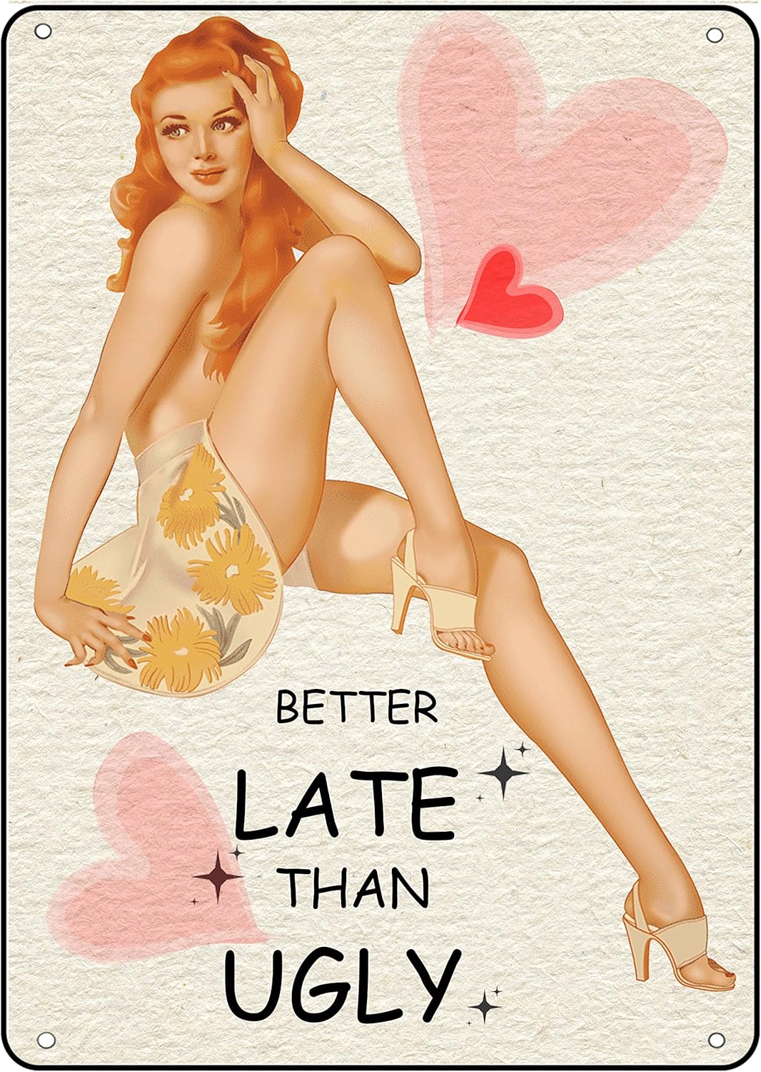 Home Bathroom Wall Decor - Bathroom Home Pin Up Girl Metal