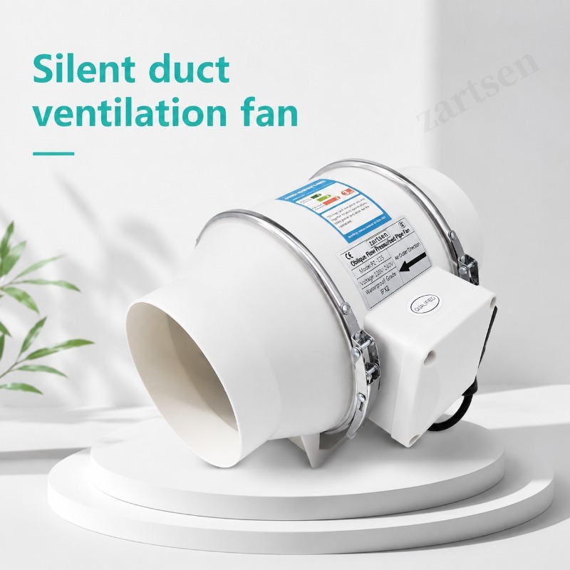 Home Bathroom Vent Fans - 4/5/6 Inch Mixed Flow Inline Fan