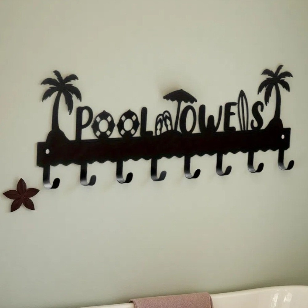Multi-functions Metal Wall Hoo - Home Bathroom Door Signs review and price