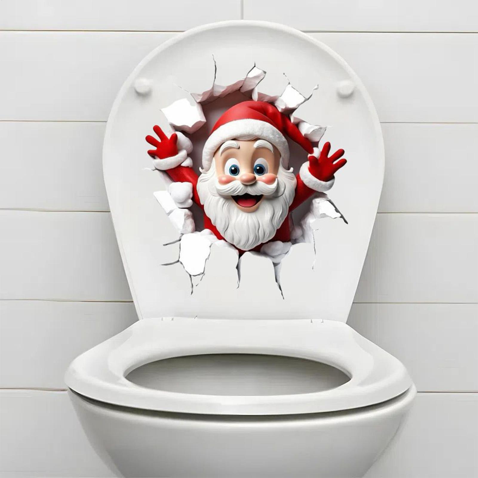 Christmas Toilet Seat Sticker  - Home Bathroom Break review and price