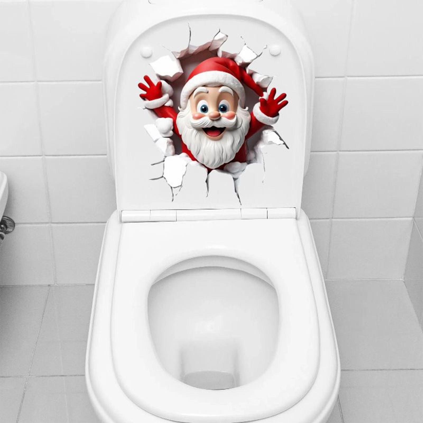 Christmas Toilet Seat Sticker  - Home Bathroom Break review and price