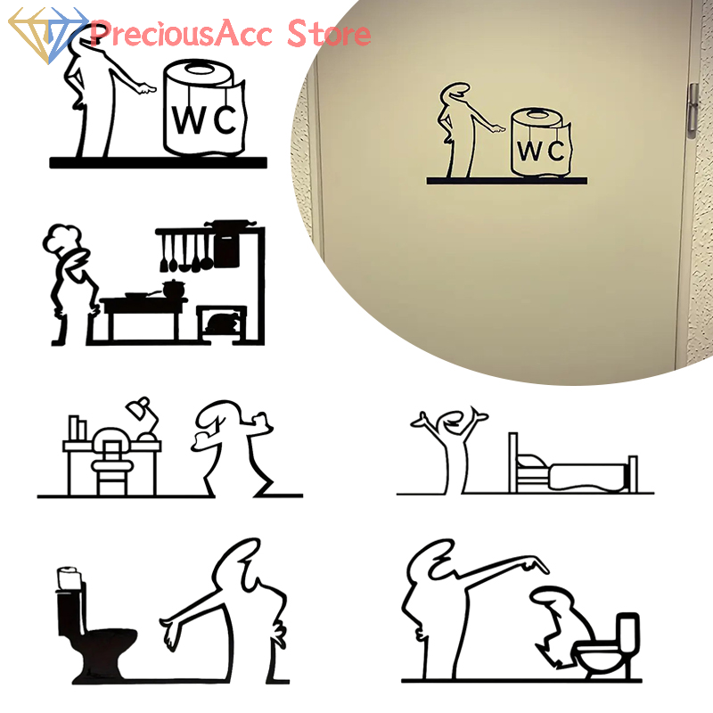 La Linea Minimalist Line Art S - Home Bathroom Door Signs review and price