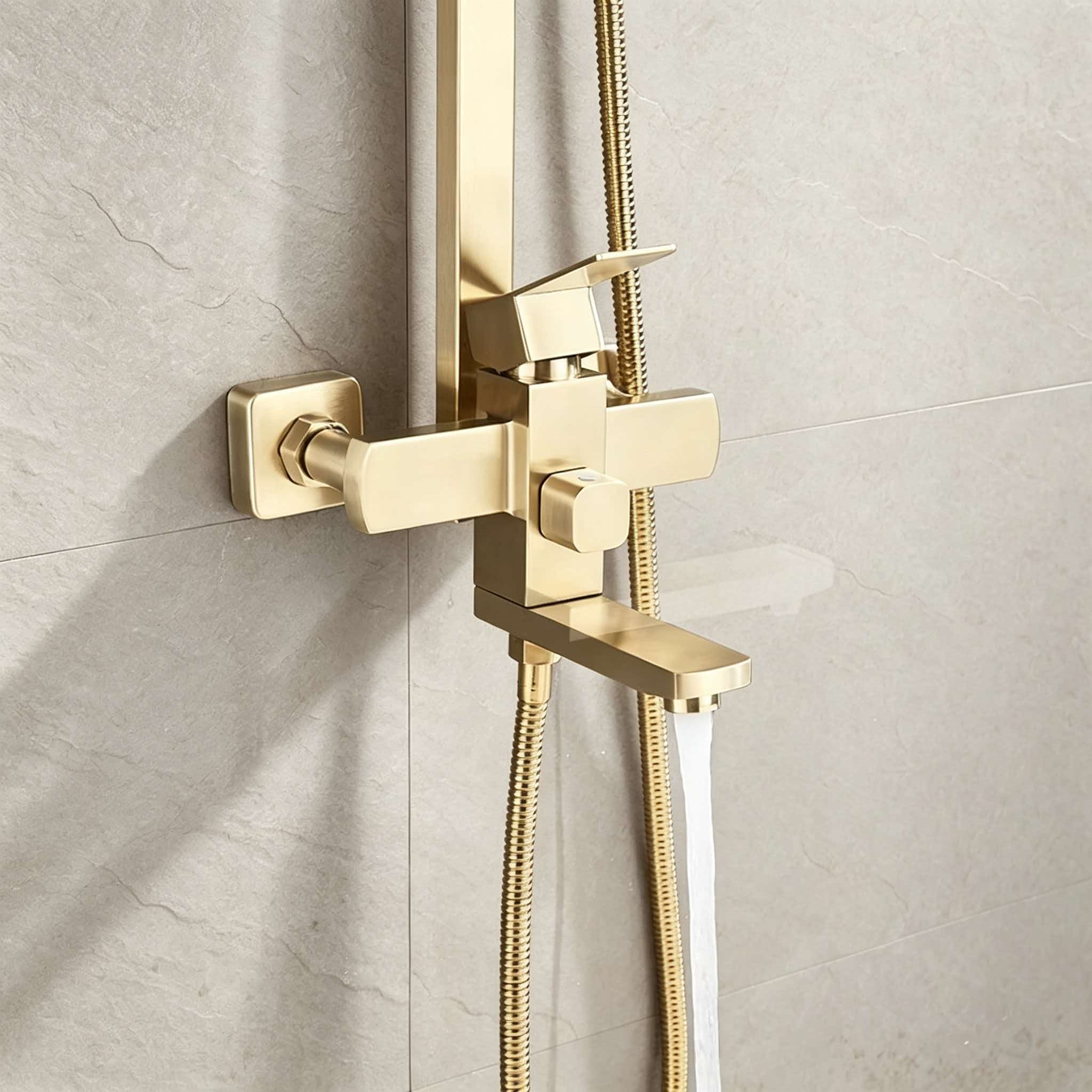 Gold shower set stainless stee - Home In Bathroom review and price
