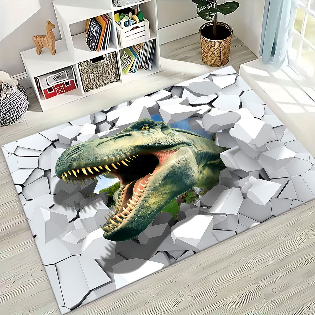 Illusion Breaking Wall Dinosau - Home Bathroom Break review and price