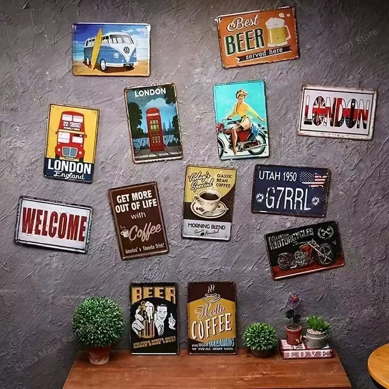 Metal Wall Art Poster - Stylis - Home Bathroom Wall Decor review and price