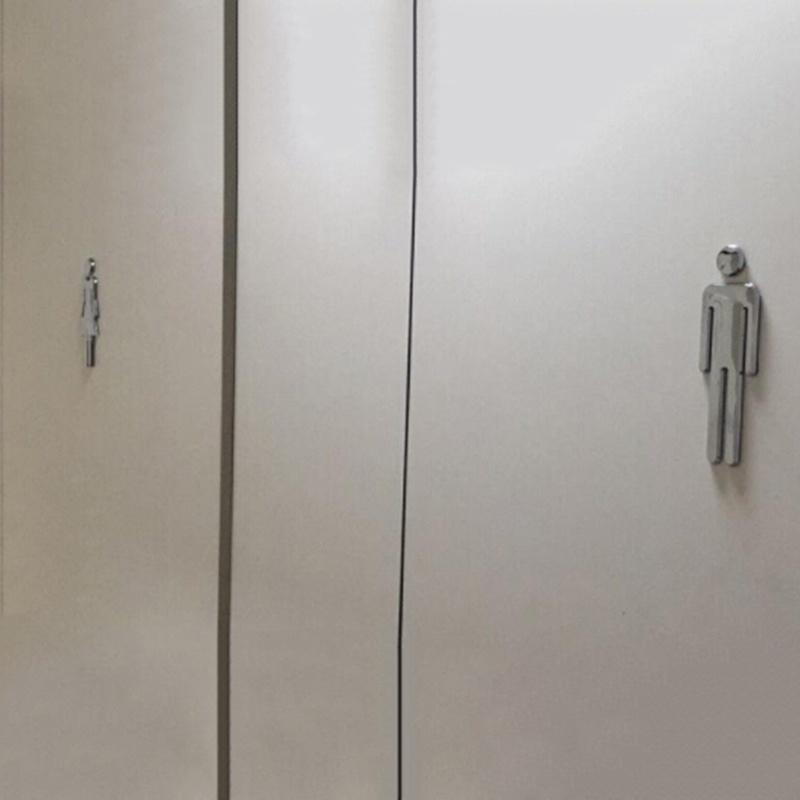 3D Acrylic Mirror Toilet Door  - Home Bathroom Door Signs review and price