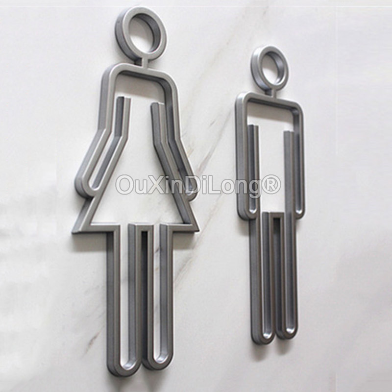 Hollow Acrylic Toilet Symbol B - Home Bathroom Door Signs review and price