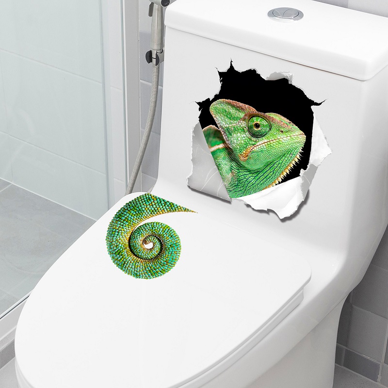 Whimsical Wall-Breaking Lizard - Home Bathroom Break review and price