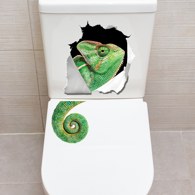Whimsical Wall-Breaking Lizard - Home Bathroom Break review and price