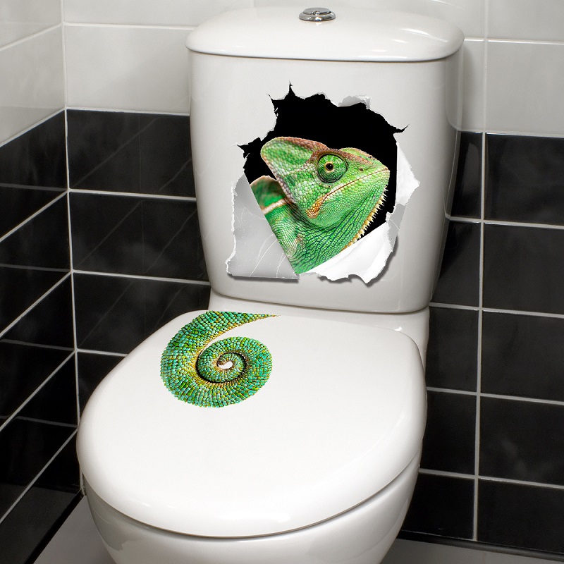 Whimsical Wall-Breaking Lizard - Home Bathroom Break review and price