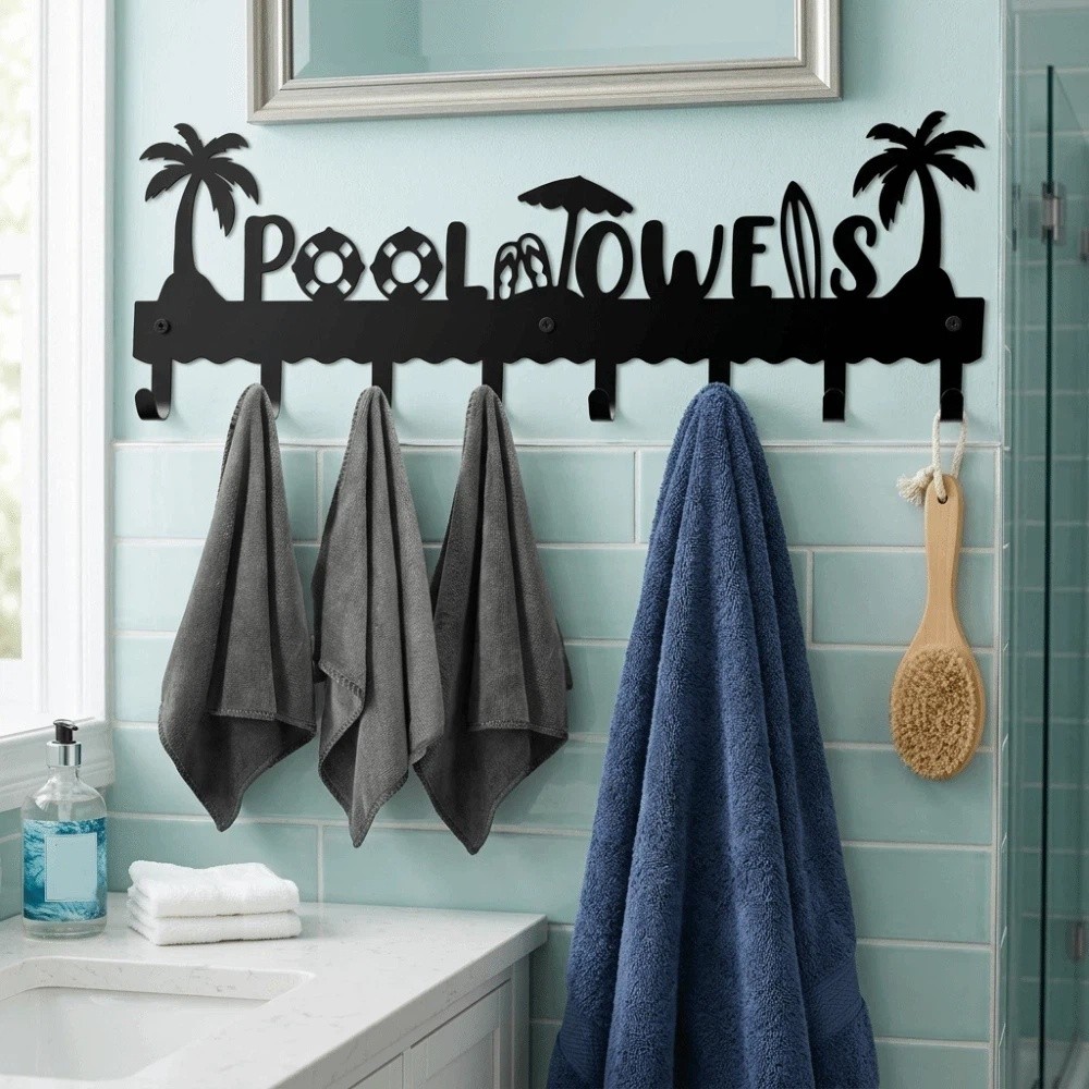 Multi-functions Metal Wall Hoo - Home Bathroom Door Signs review and price