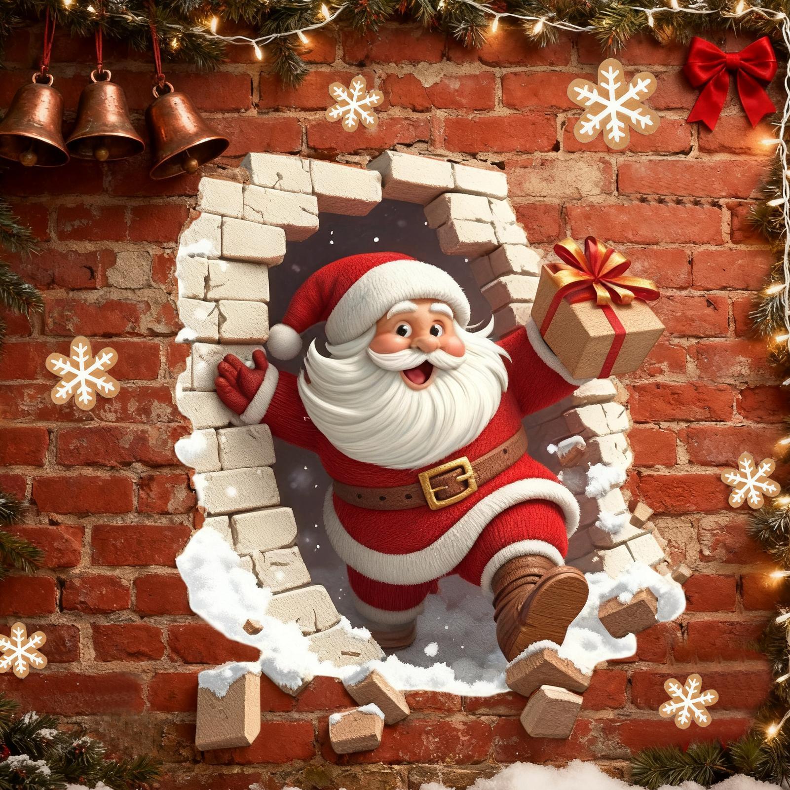 Santa Wall Decal Christmas Sti - Home Bathroom Break review and price