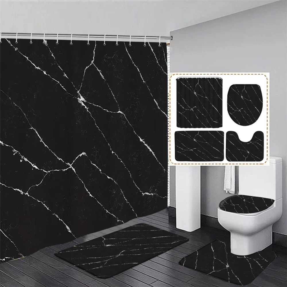 Black Marble Shower Curtain Se - Shower Curtain Liner review and price