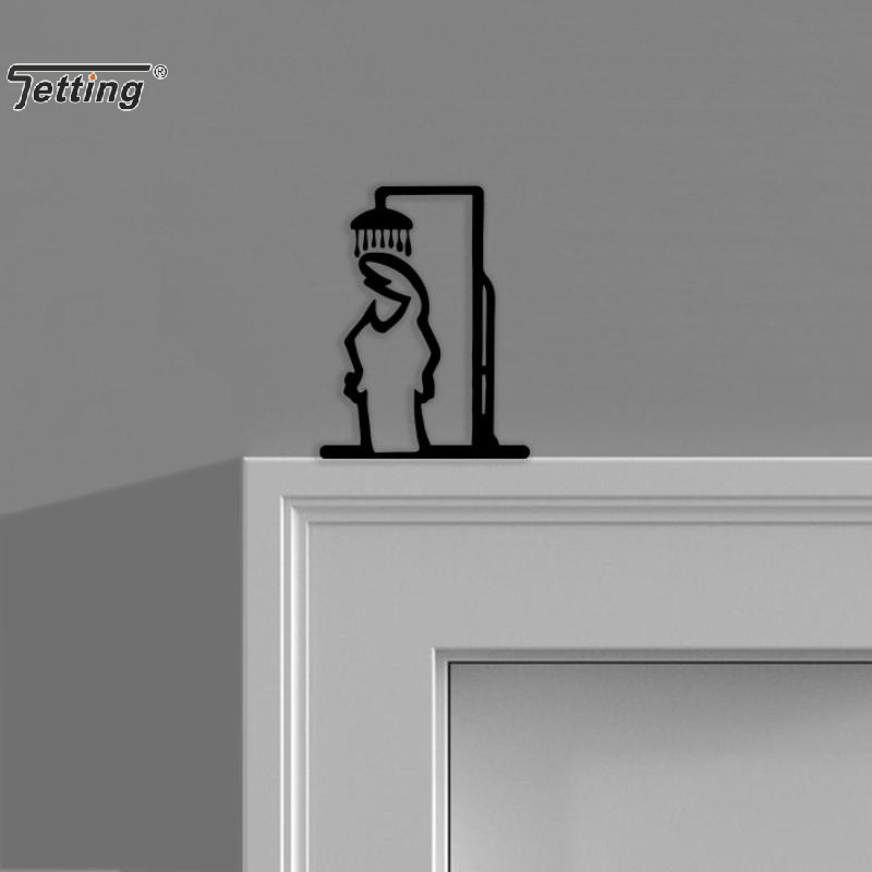 Black Shower Figure Wall Decor - Home Bathroom Door Signs review and price