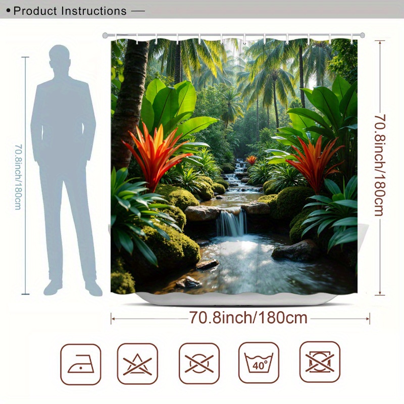 Tropical Jungle Shower Curtain - Shower Curtain Liner review and price