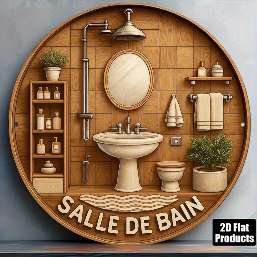CIFBUY Retro French Bathroom R - Home Bathroom Wall Decor review and price