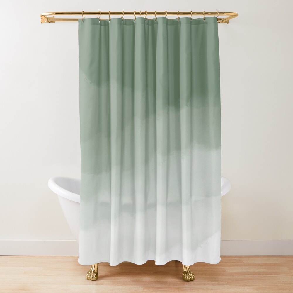 Sage Green Watercolor Ombre Sh - Shower Curtain Liner review and price