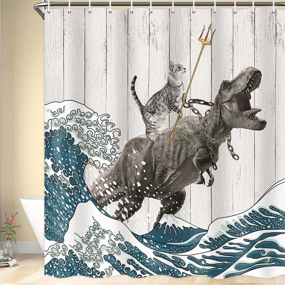 Funny Cat Shower Curtain, Cool - Shower Curtain Liner review and price
